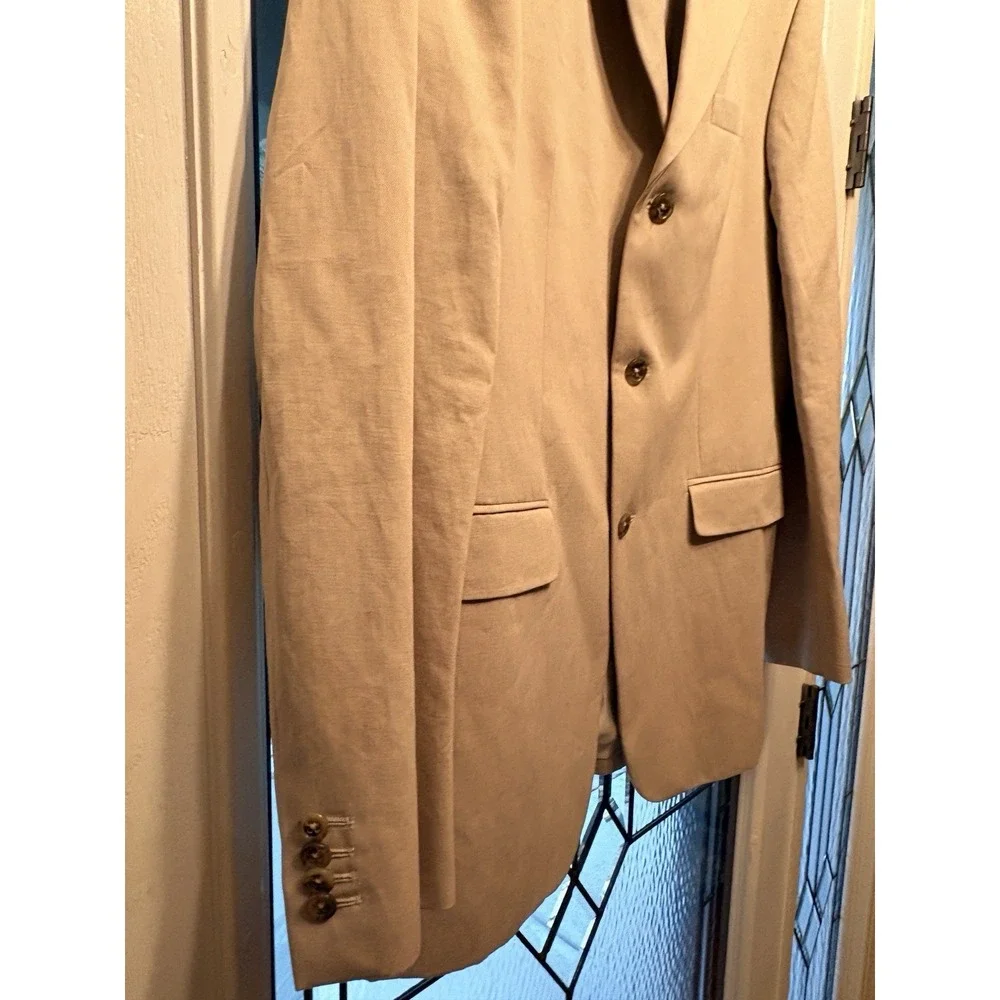 Banana Republic Modern Beige Jacket 44R, Linen Blend, Excellent Condition